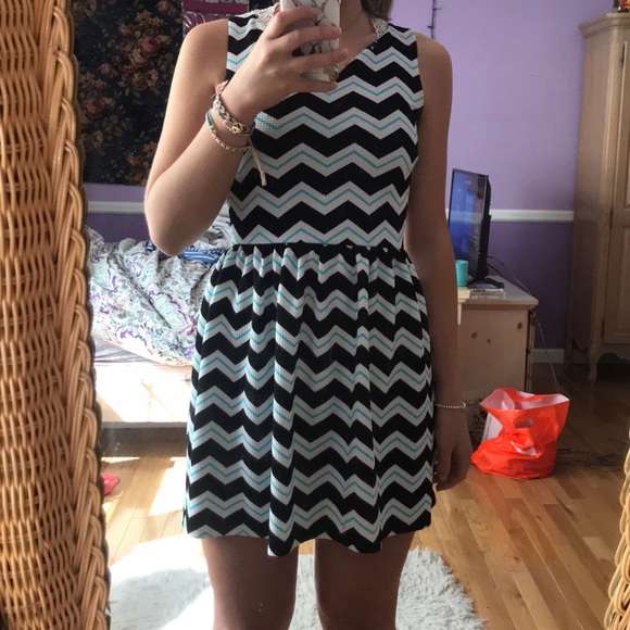 aqua fit and flare dress - Picture 5 of 5